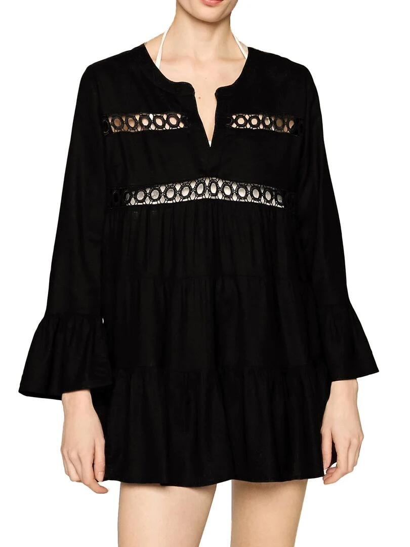 Tunique estivale chemisier Lola Noir