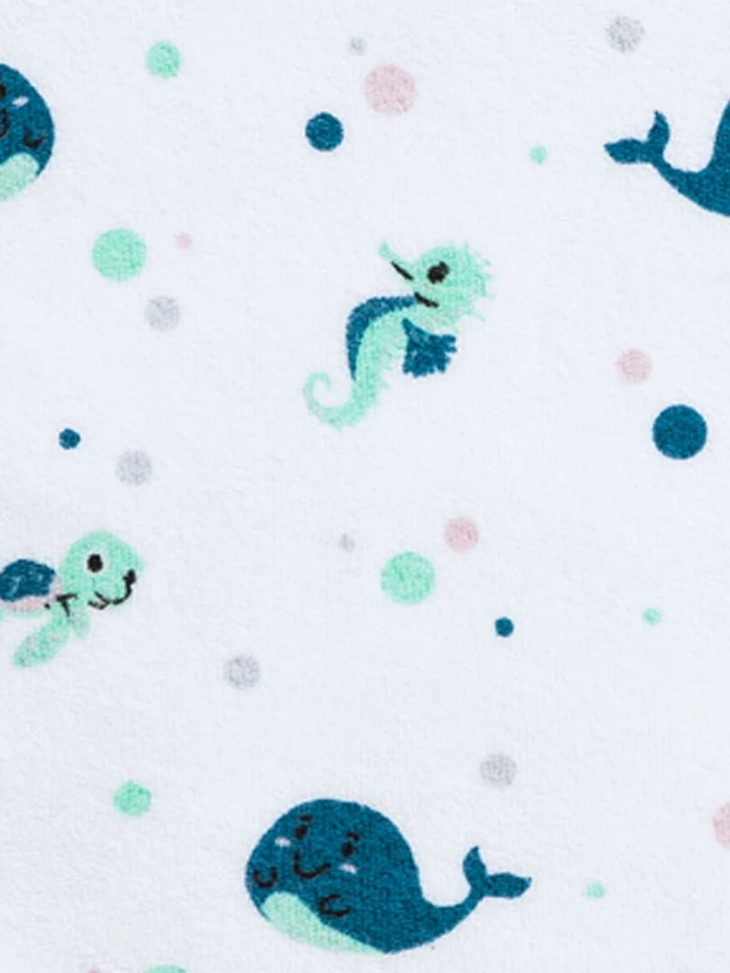 Lot de 2 bavoirs naissance Marin   Bio   Bleu