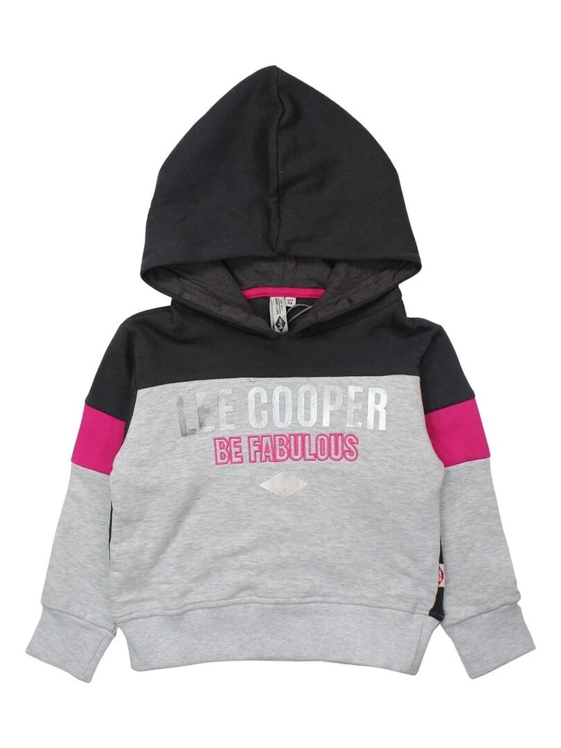 Lee Cooper Sweat fille imprimé logo en coton Gris