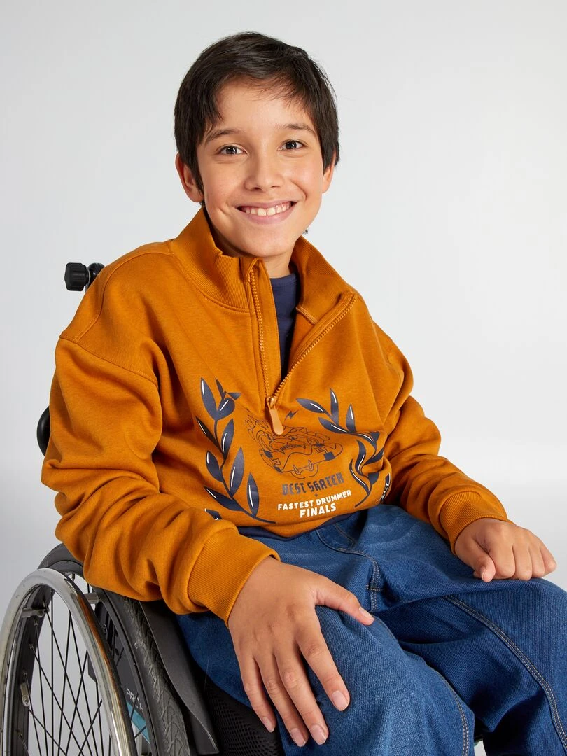 Sweat à col camionneur   So Easy   Marron