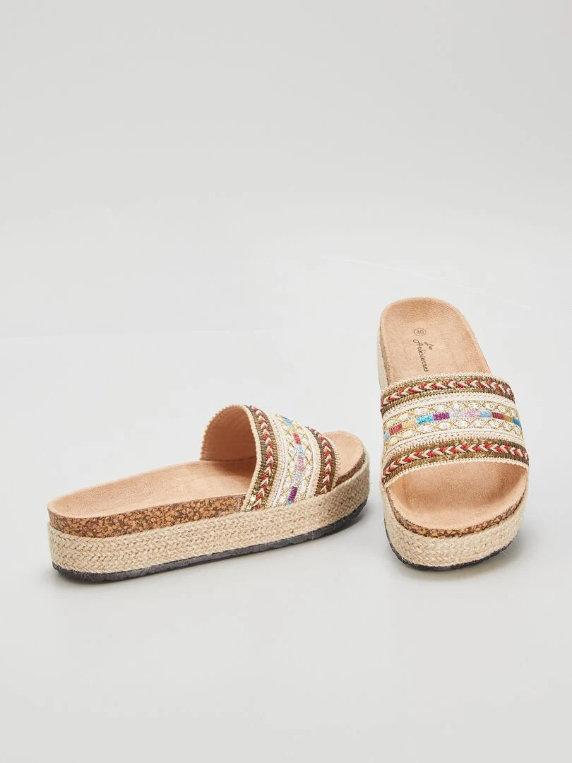 Sandales semelles épaisses   Beige