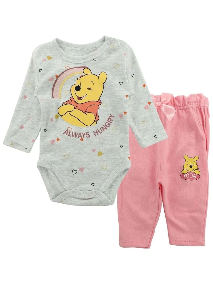 Disney Ensemble Body pantalon bébé fille Imprimé Winnie L'ourson Gris