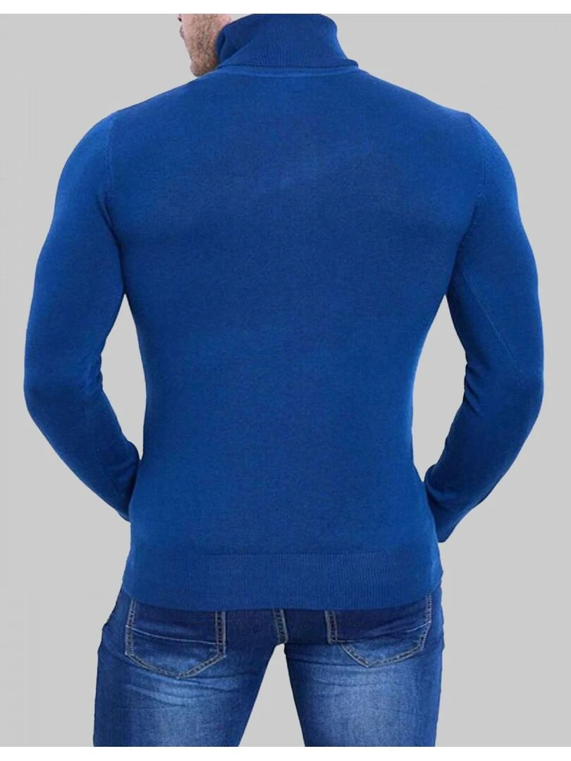 Pull col roulé Kebello   Bleu