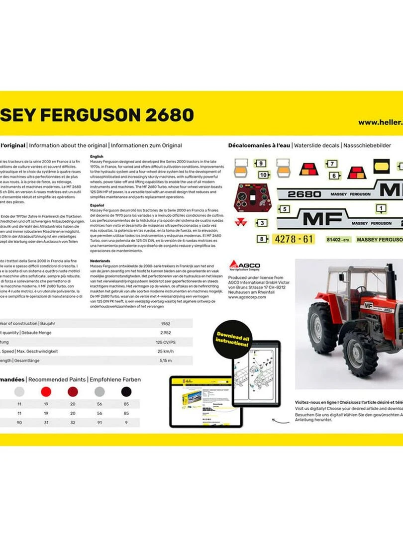 Maquette Tracteur : Kit : Massey Ferguson 2680   N/A