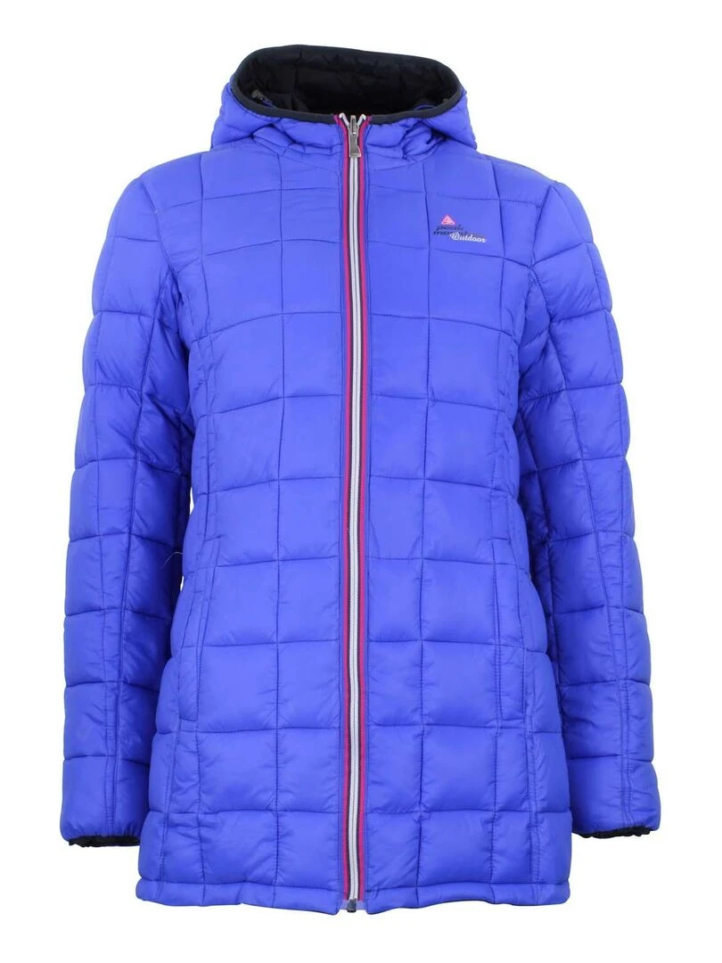 Doudoune longue réversible de ski femme AWILL PEAK MOUNTAIN Bleu Bleu marine