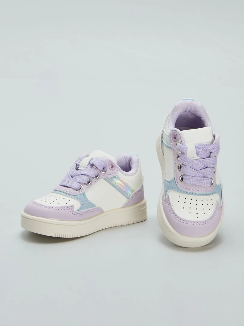 Baskets basses contrastantes   Violet