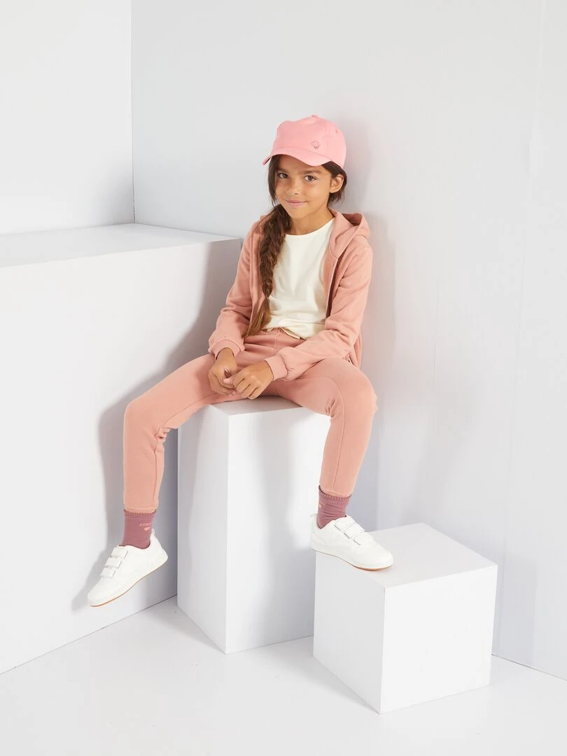 Veste à capuche rose
