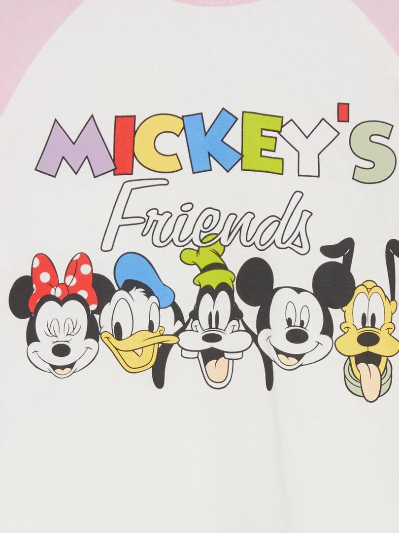 Pyjama 'Disney' t shirt + pantalon   2 pièces   Rose/blanc