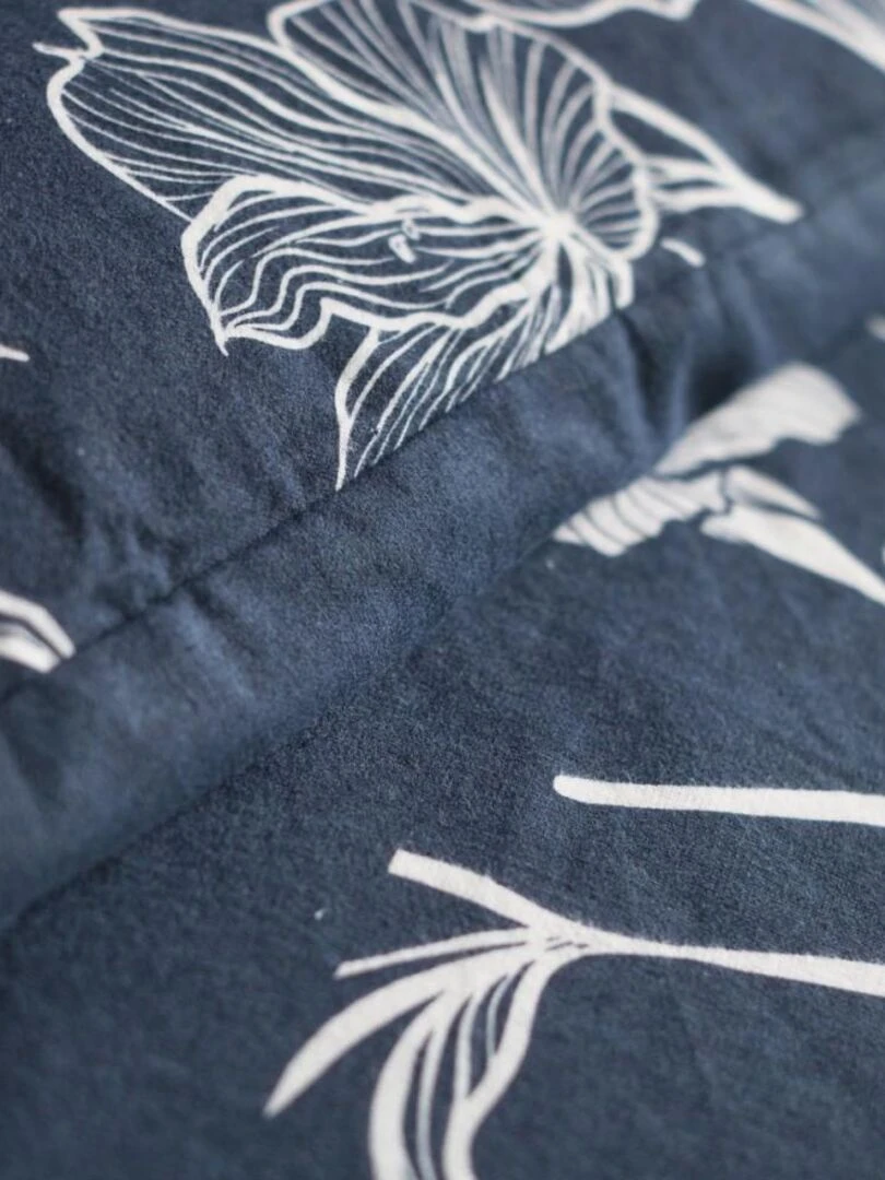 Housse de couette flanelle Today 2.3 + taie(s) 100% coton Bleu