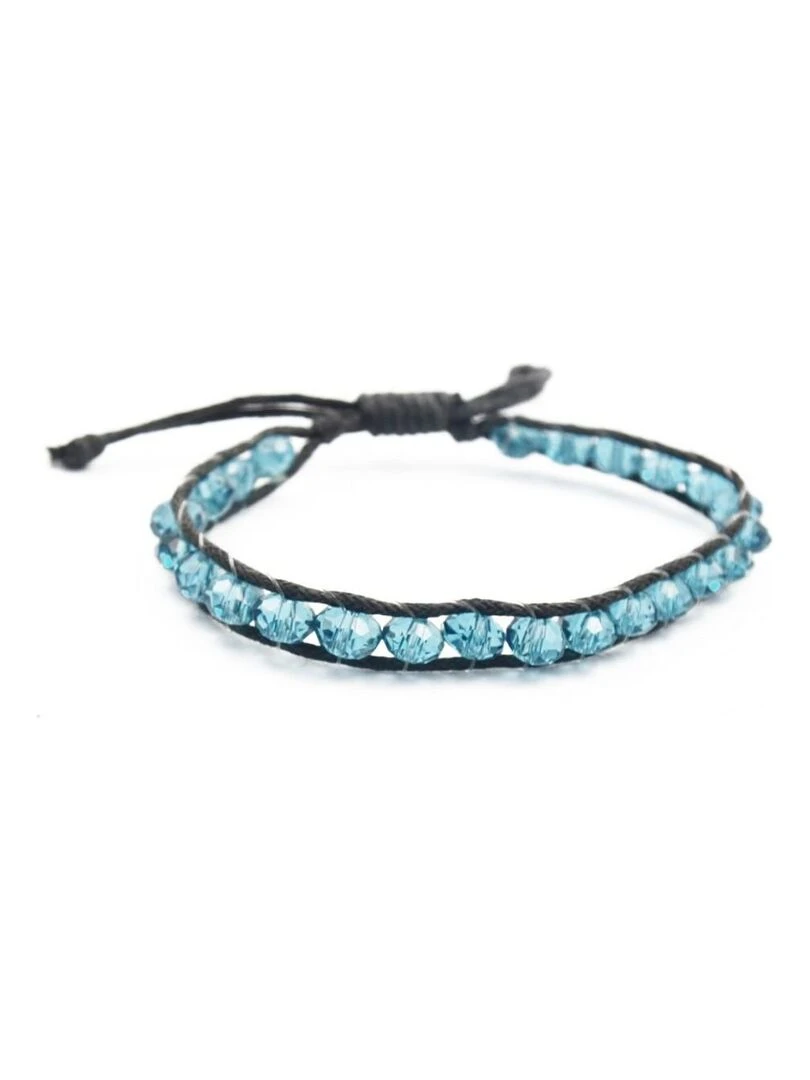Bracelet perles de cristal Bijoucolor Bleu