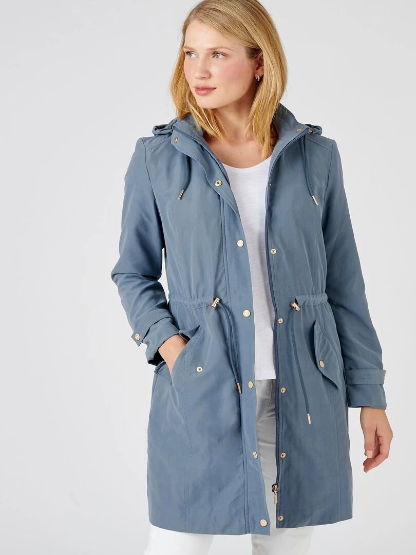Parka longue toucher doux Damart Gris