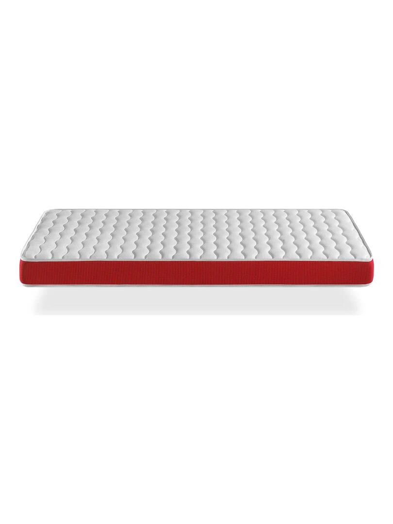 LOT X2 Matelas en  mousse respirante   VELVET  Epaisseur 14 CM   Ergonomique et adaptable   Rouge