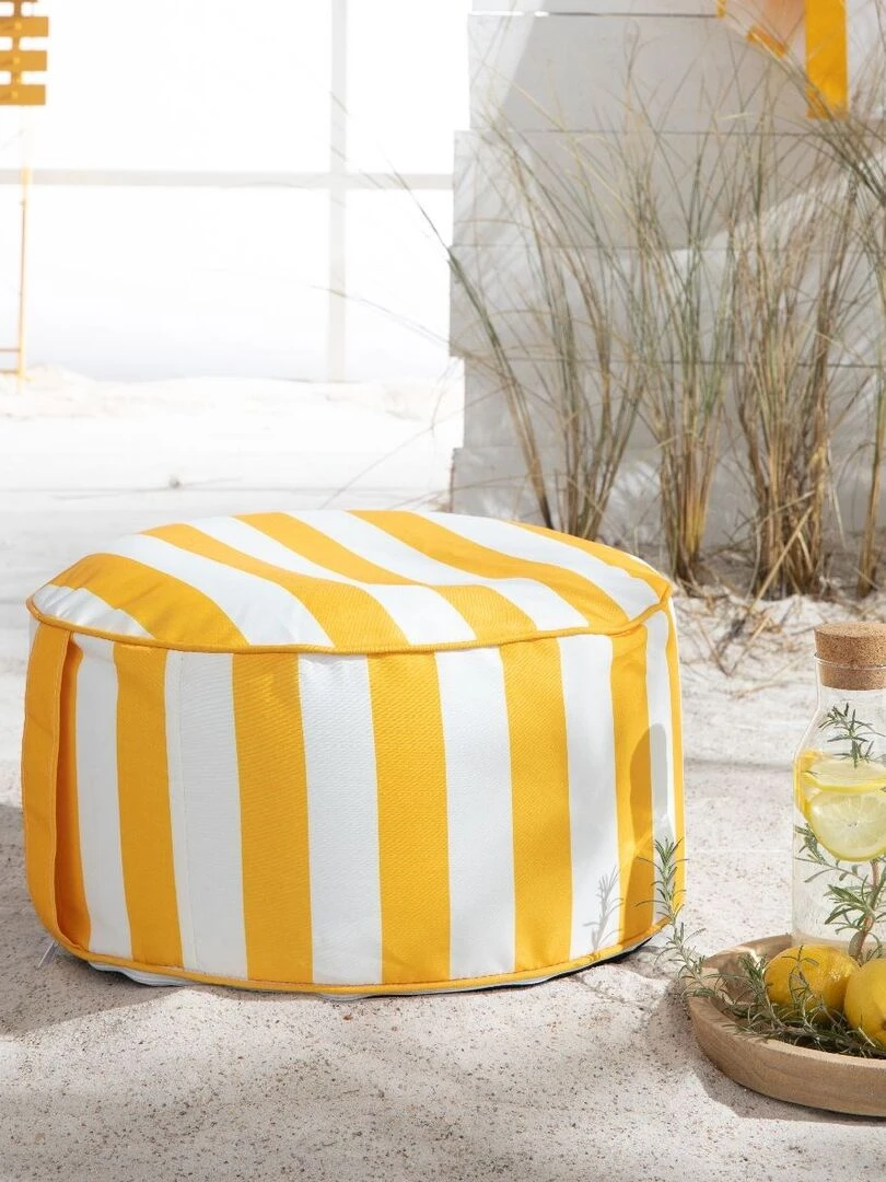 Pouf gonflable 'SUMMER STRIPES' 'TODAY' Jaune