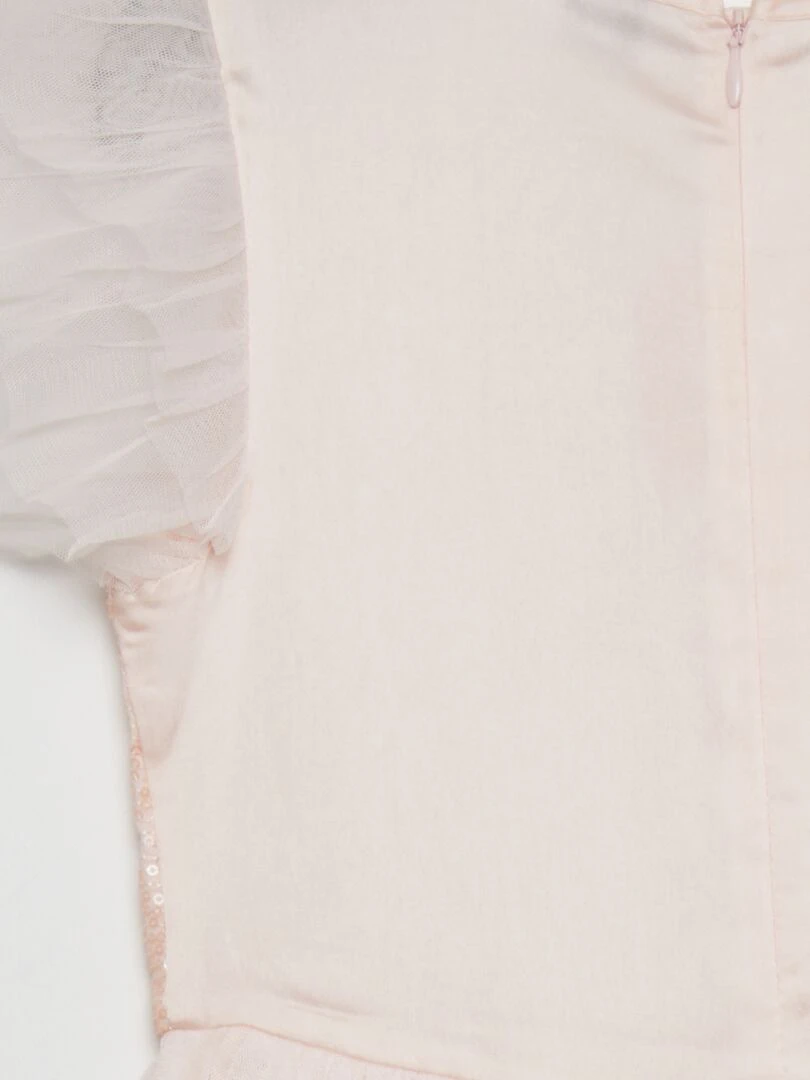 Robe de cérémonie mi longue à sequins   ROSE