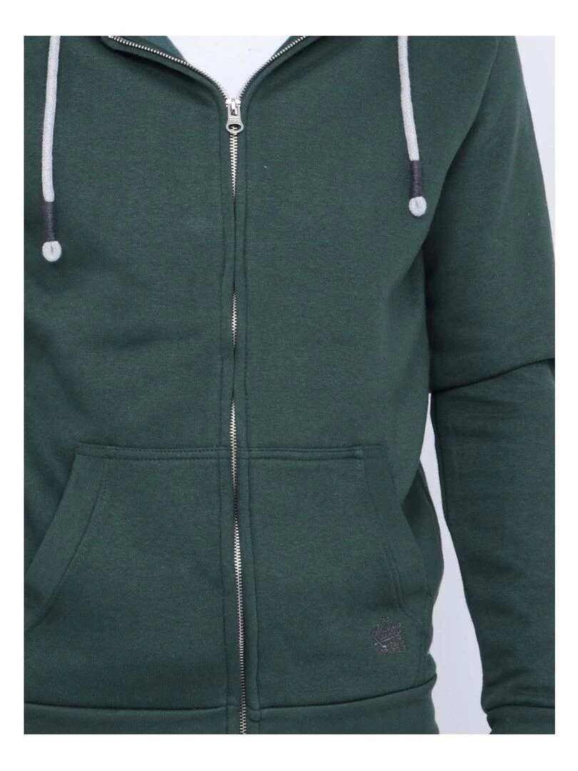 Sweat zippé capuche WAMIN   Vert