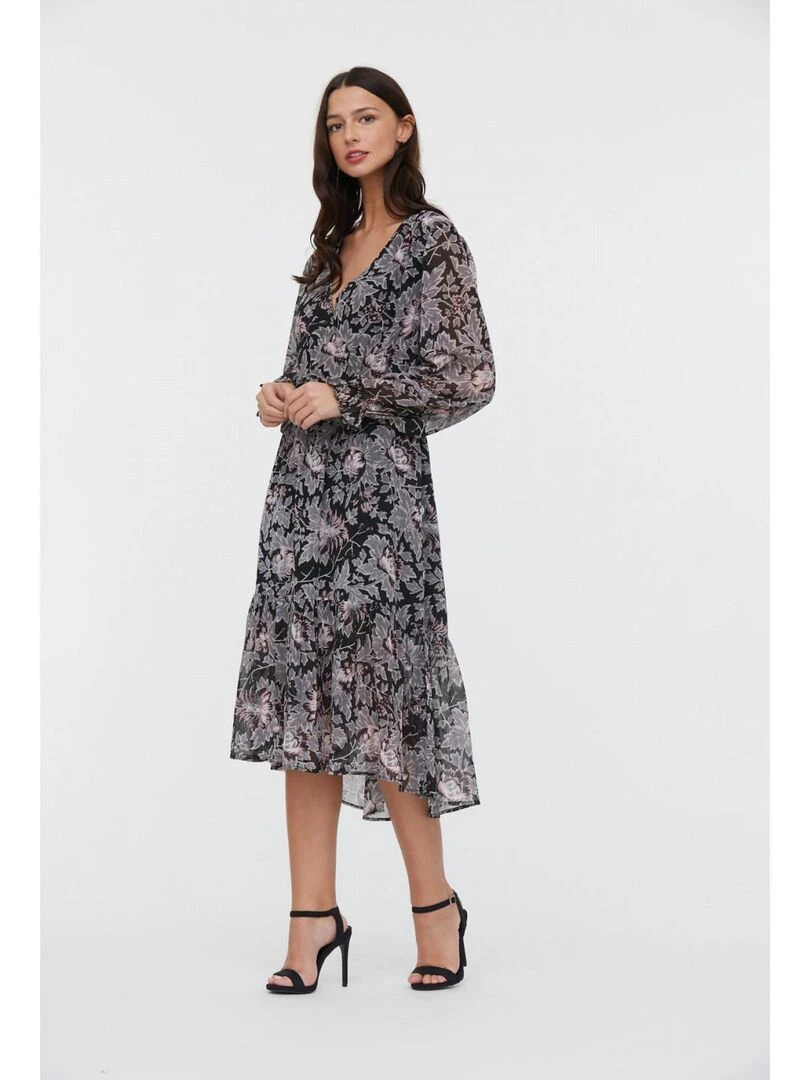 Lee Cooper   Robe manches longues polyester regular LOUANE   Noir