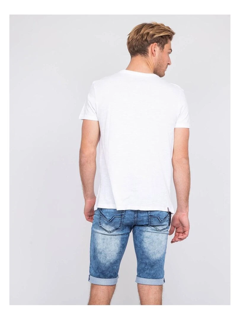 T shirt col rond NEWMAN   Blanc