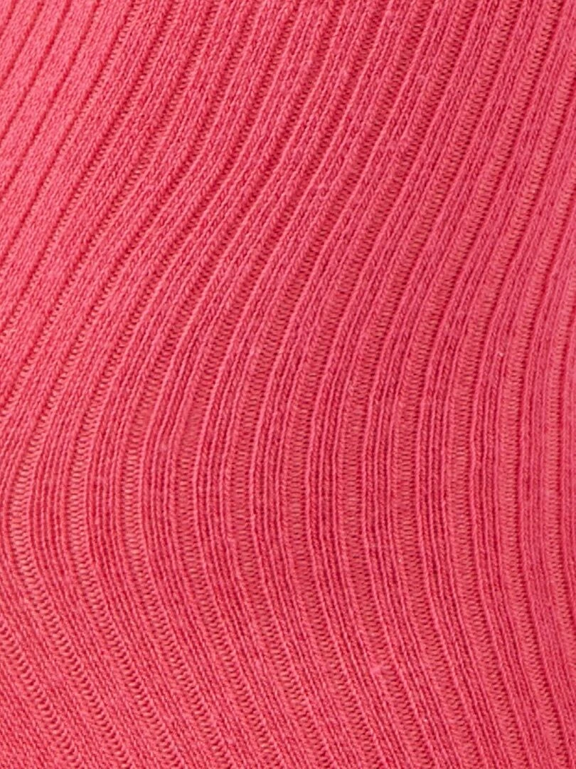 Lot de 2 paires de chaussettes maille côtelée coton biologique*   Damart   Ivoire