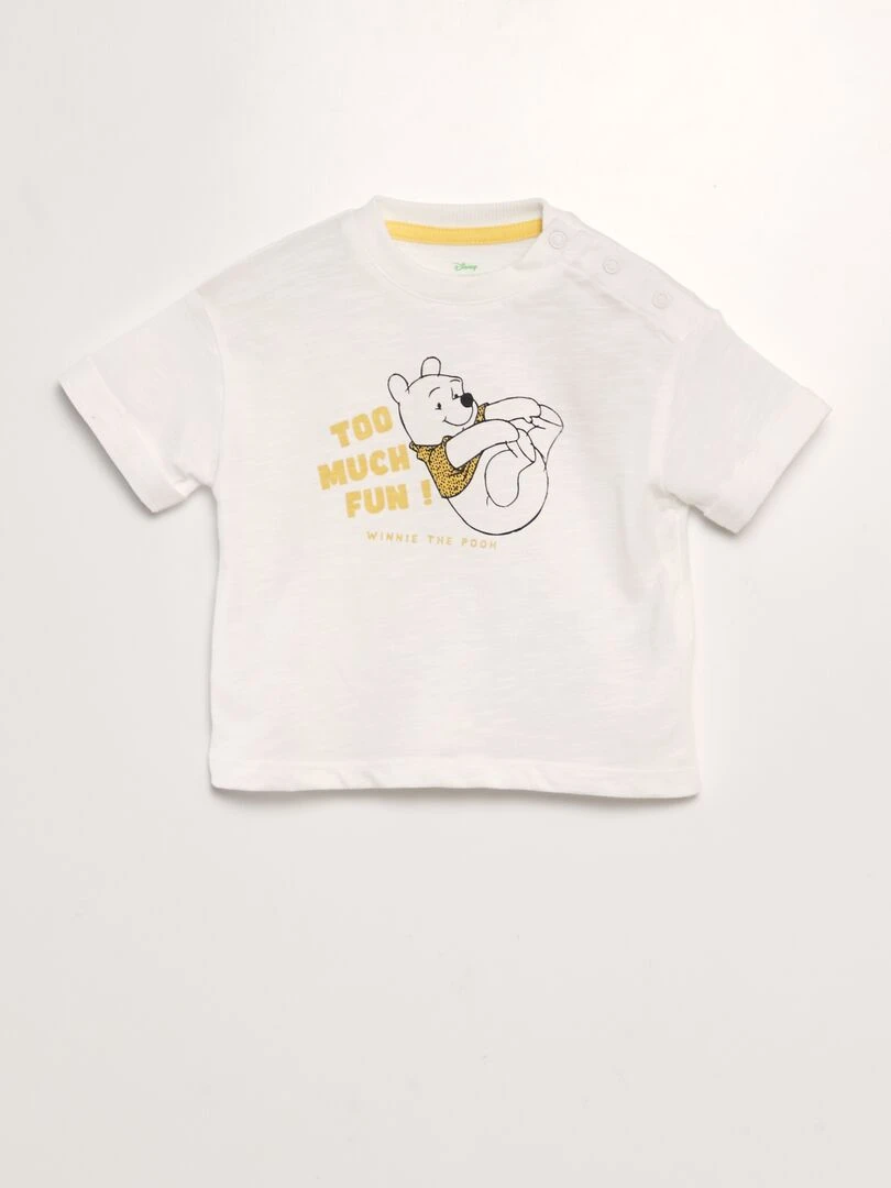 Ensemble t shirt + short 'Disney'   2 pièces   Blanc/jaune