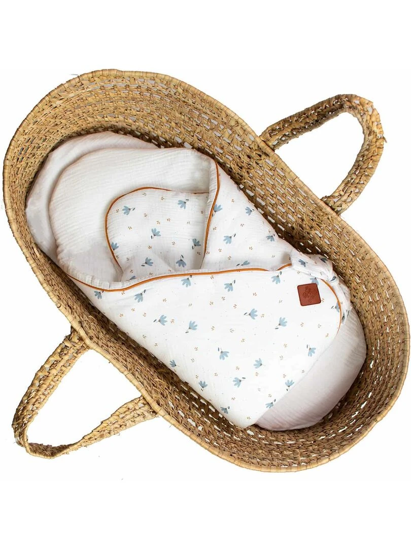 Gigoteuse d'emmaillotage en gaze de coton Bleuet Multicolore