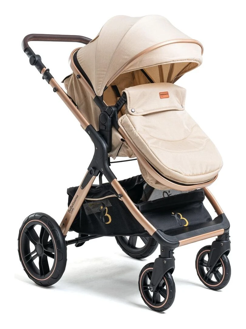 Poussette combinée trio 3 en 1   siège auto 0m – nacelle –  jusqu’à 22kg    beige   Premium   Beige