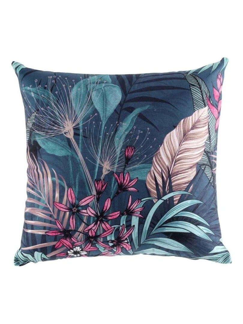 Coussin velours 45x45 Laurena Bleu
