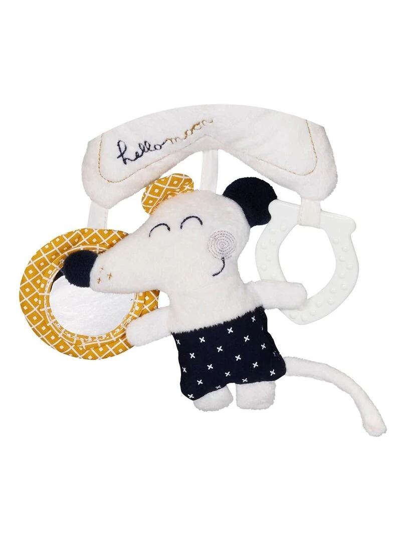 Jouet D'Activites Avec Pince en velours blanc SAUTHON Blanc