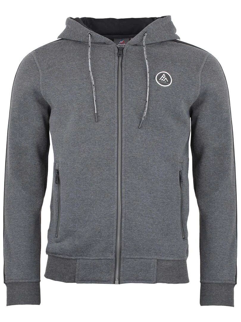 Sweat zippé à capuche homme CYRIL PEAK MOUNTAIN Gris foncé