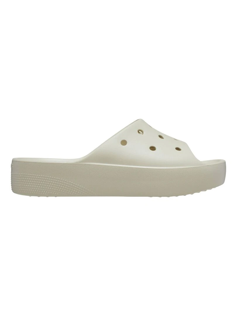Sandales à Enfiler Crocs Classic Platform Slide   Beige