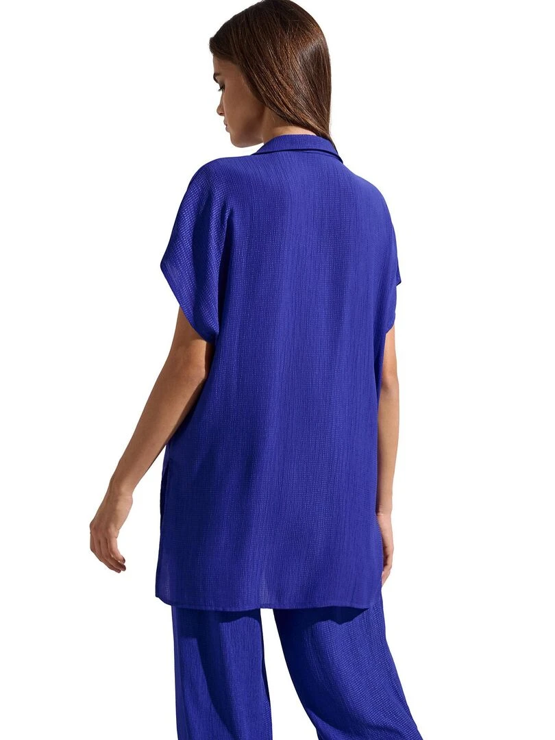 Chemise estivale manches courtes Japan Bleu