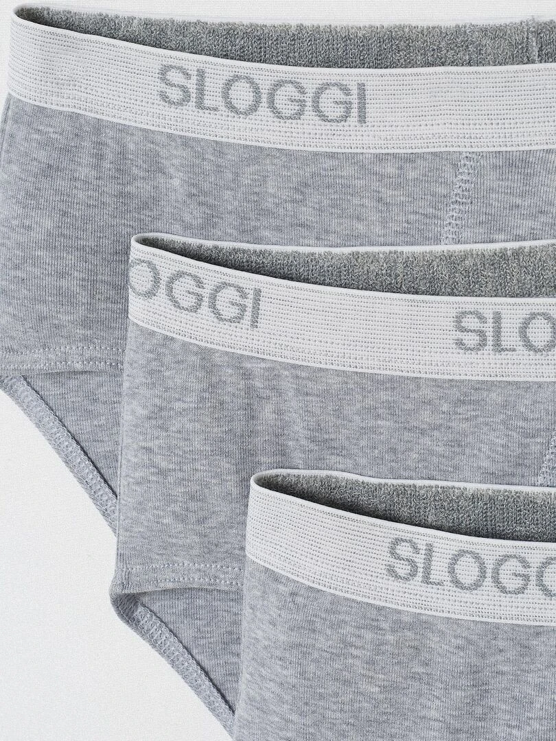 Lot de 3 slips fermés midi Sloggi® men    Damart   Gris