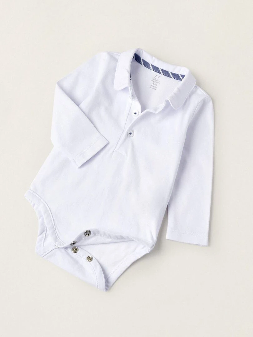 Bodies + Pantalon avec Bretelles pour Nouveau Né  ATLANTIC COMPANY   Bleu