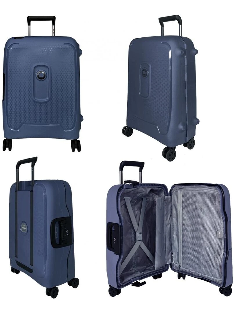 Lot 3 valises rigides Montcenis dont 1 cabine 55 cm T ABS   Bleu