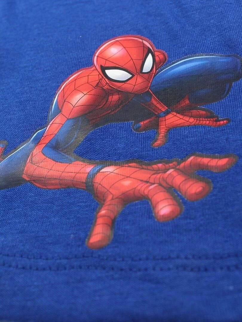 Spiderman   Ensemble T shirt short garçon Imprimé Spiderman   Bleu marine