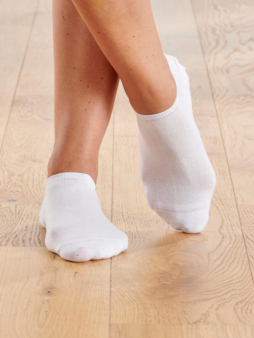 Lot de 2 paires de socquettes invisibles Climatyl Damart Blanc