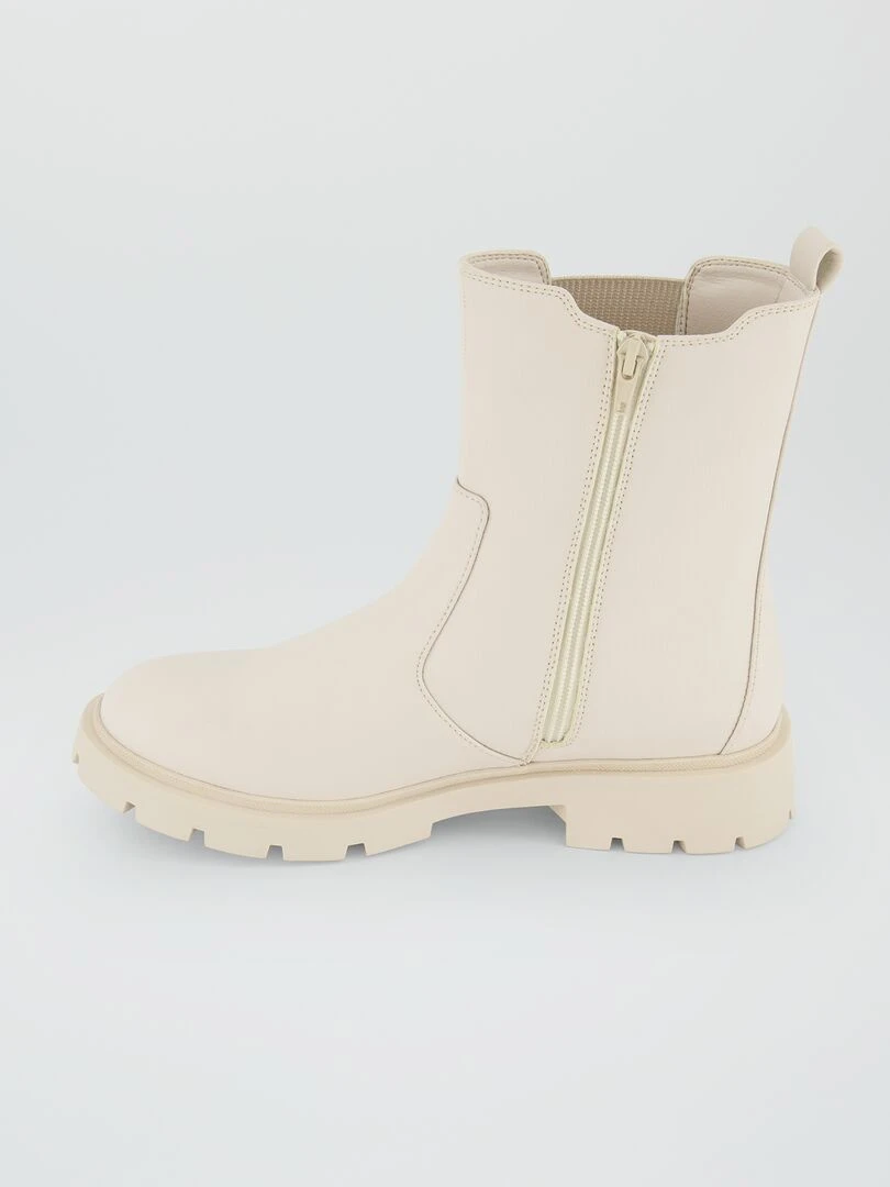 Boots chelsea   Blanc