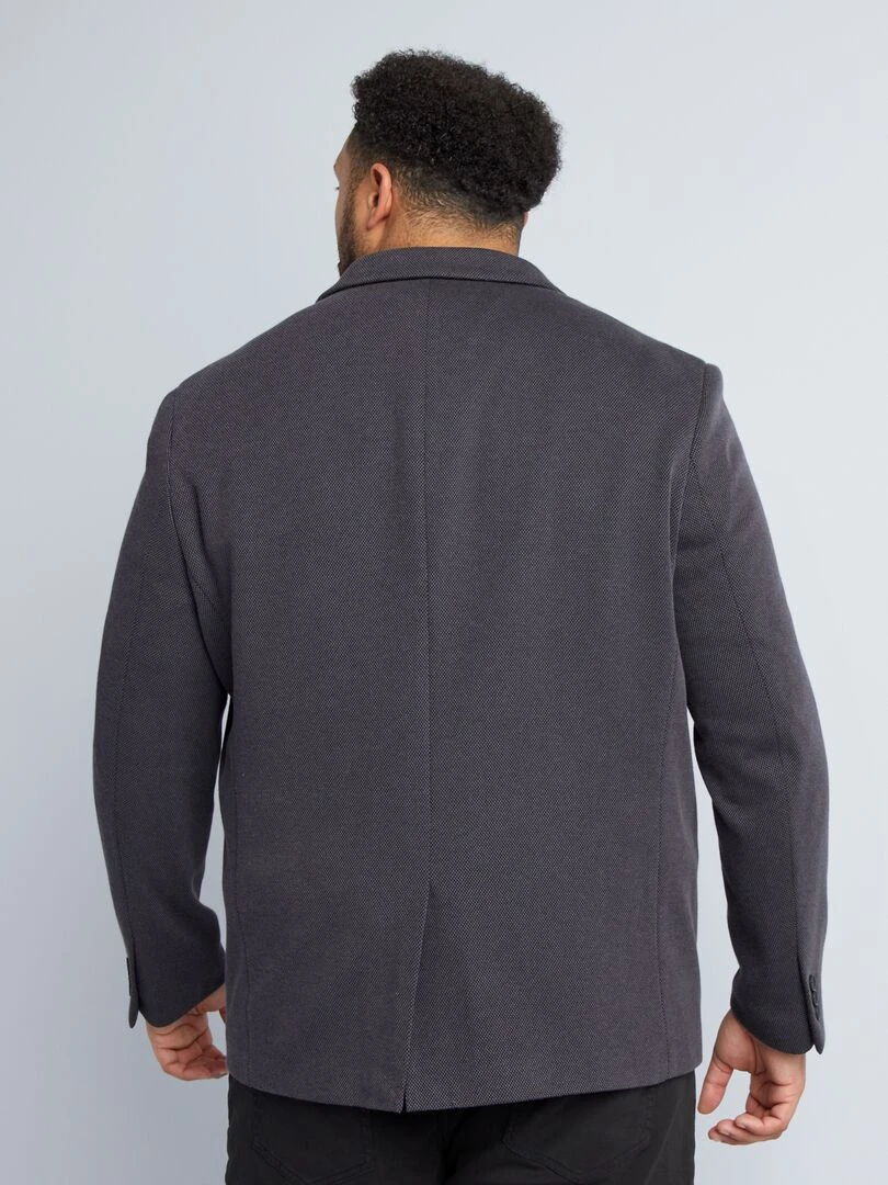 Veste maille piquée   Gris