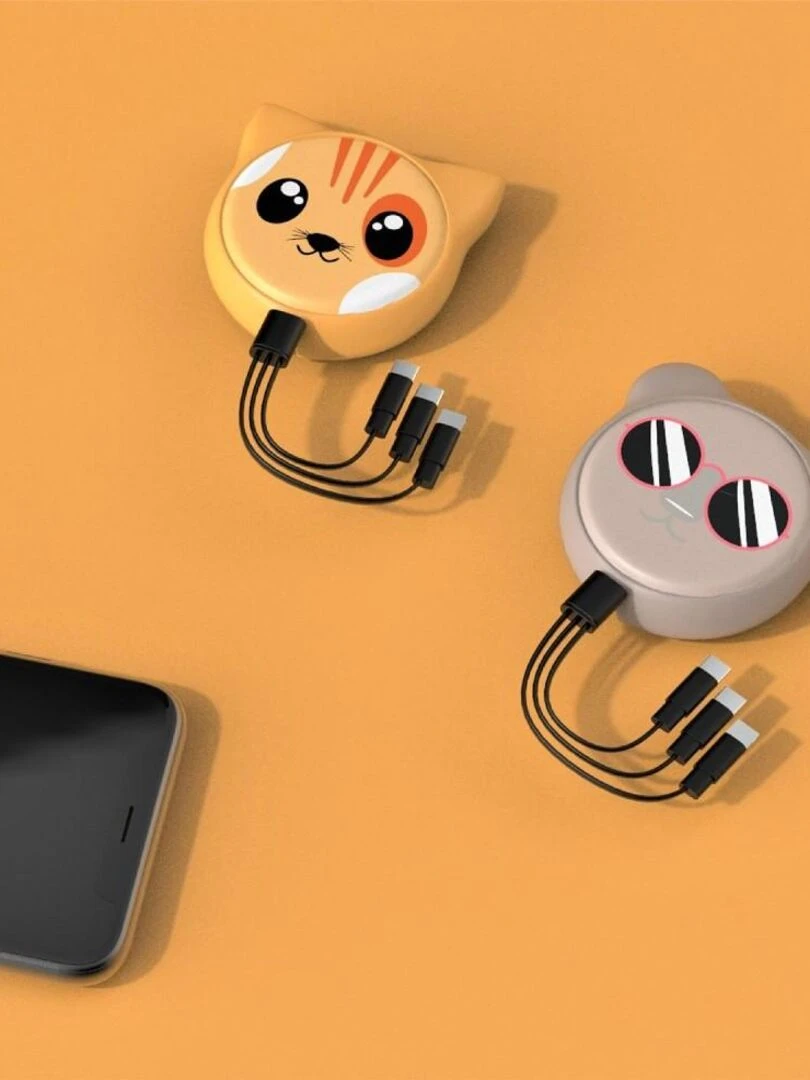 Mob   Cable animal multiconnecteur 3 en 1 Chat   N/A