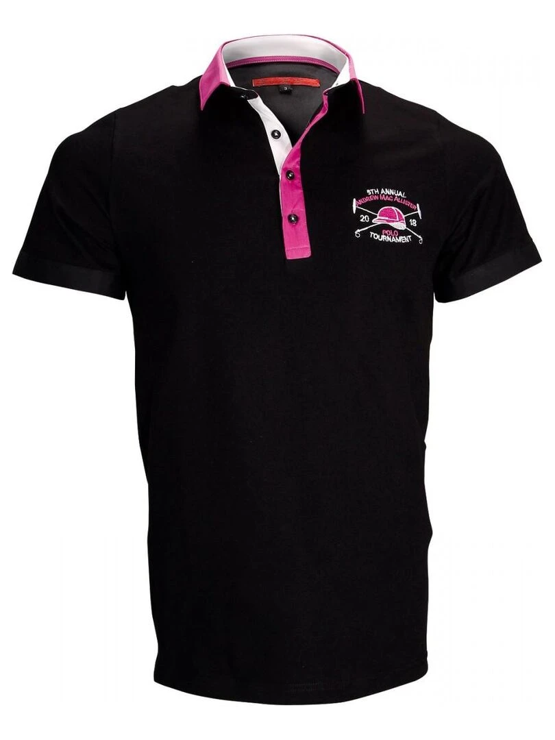 Polo brodé KYLE Noir