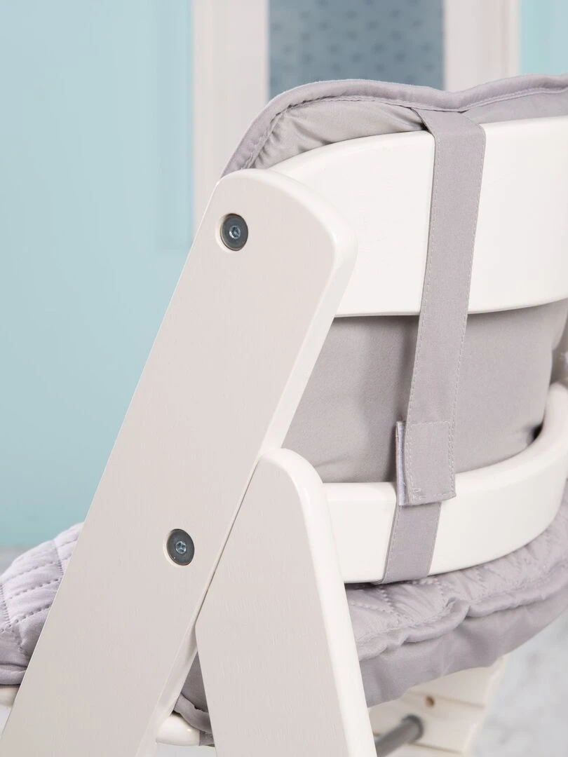 ROBA Chaise Haute Évolutive "Sit Up III" + Coussin "roba Style"   Blanc/Gris   Blanc