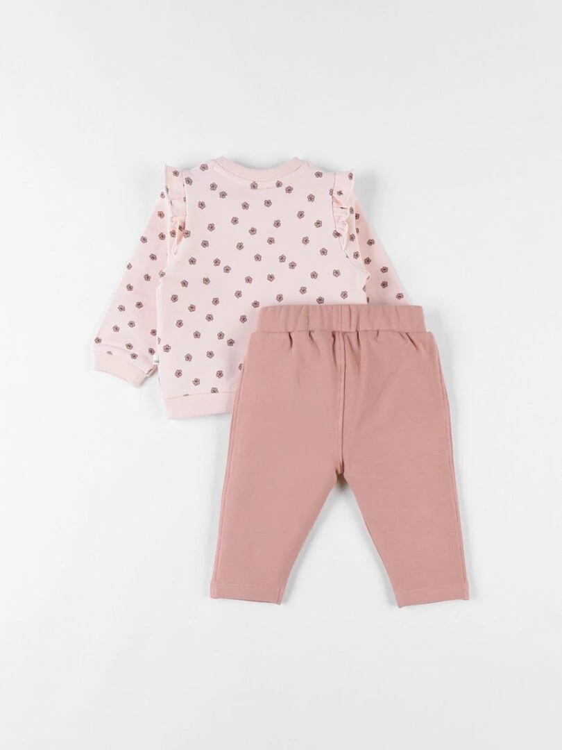 Set sweat + jogging spéculoos/rose clair Noukie's Rose