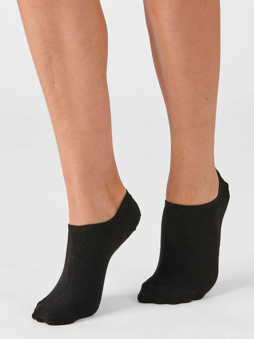 Lot de 2 paires de socquettes invisibles Damart Noir