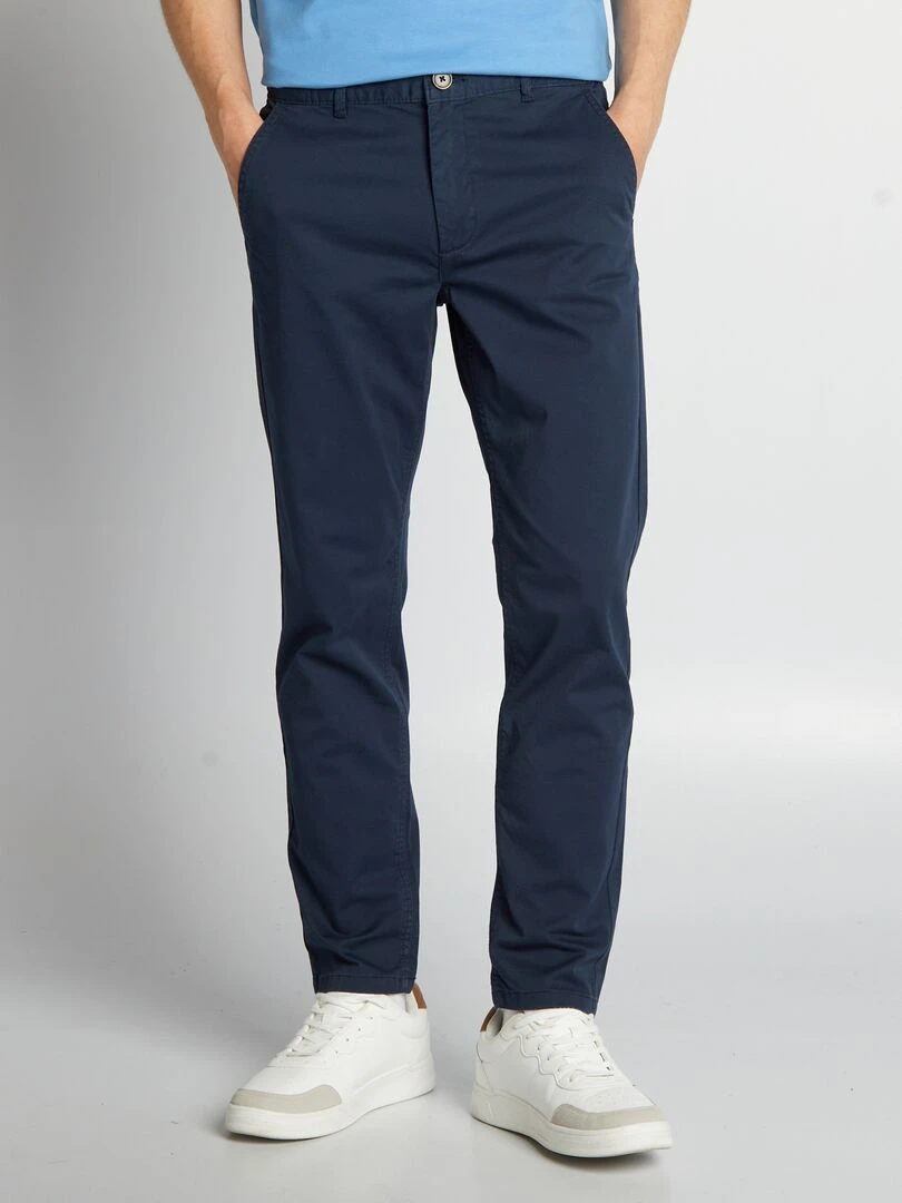 Pantalon chino slim L30   bleu marine