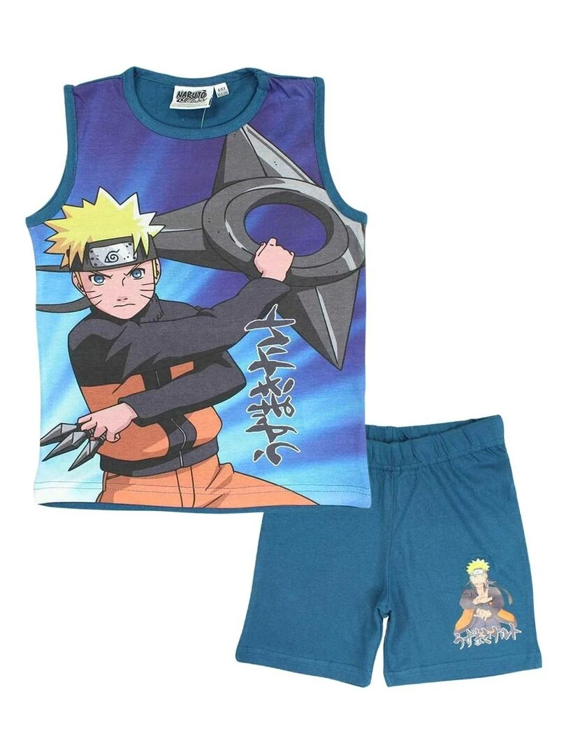 Disney Ensemble T shirt short garçon Imprimé Naruto Bleu marine