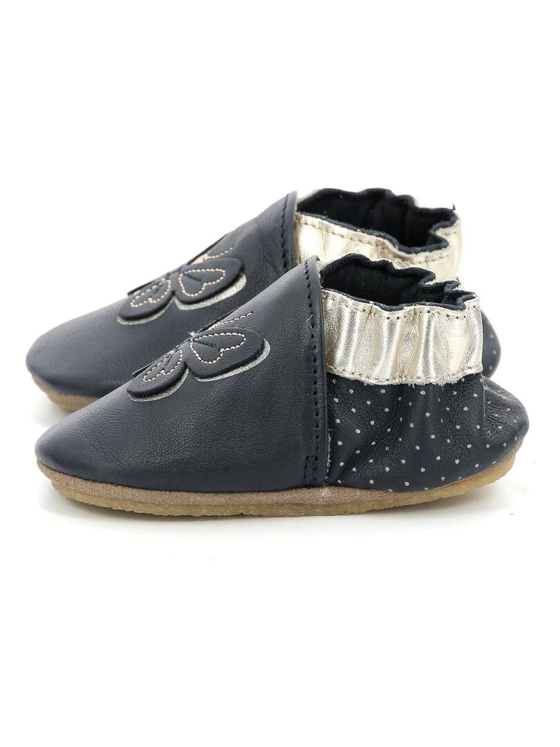 Chaussons Cuir Flyinthewindcrp   Bleu marine