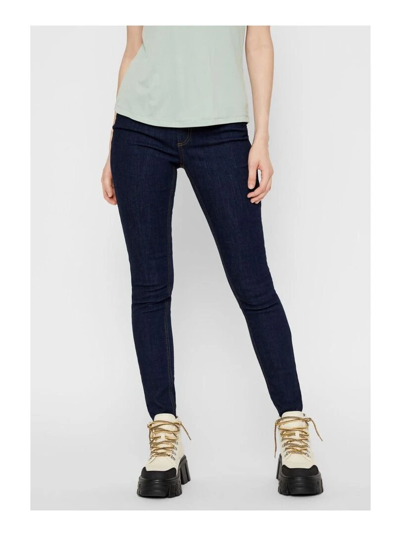Jeans skinny Pieces Bleu