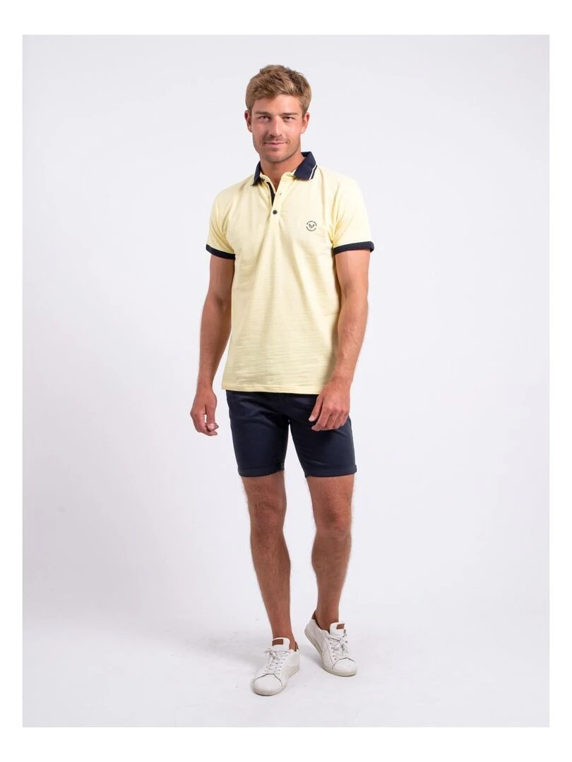 Polo manches courtes pur coton PUMADY   Jaune