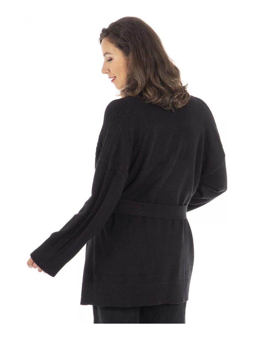 Gilet chale PIA   Gérard Pasquier   Noir Noir