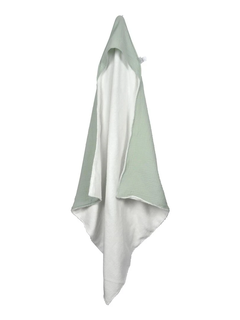 Cape de bain eponge et gaze de coton Vert