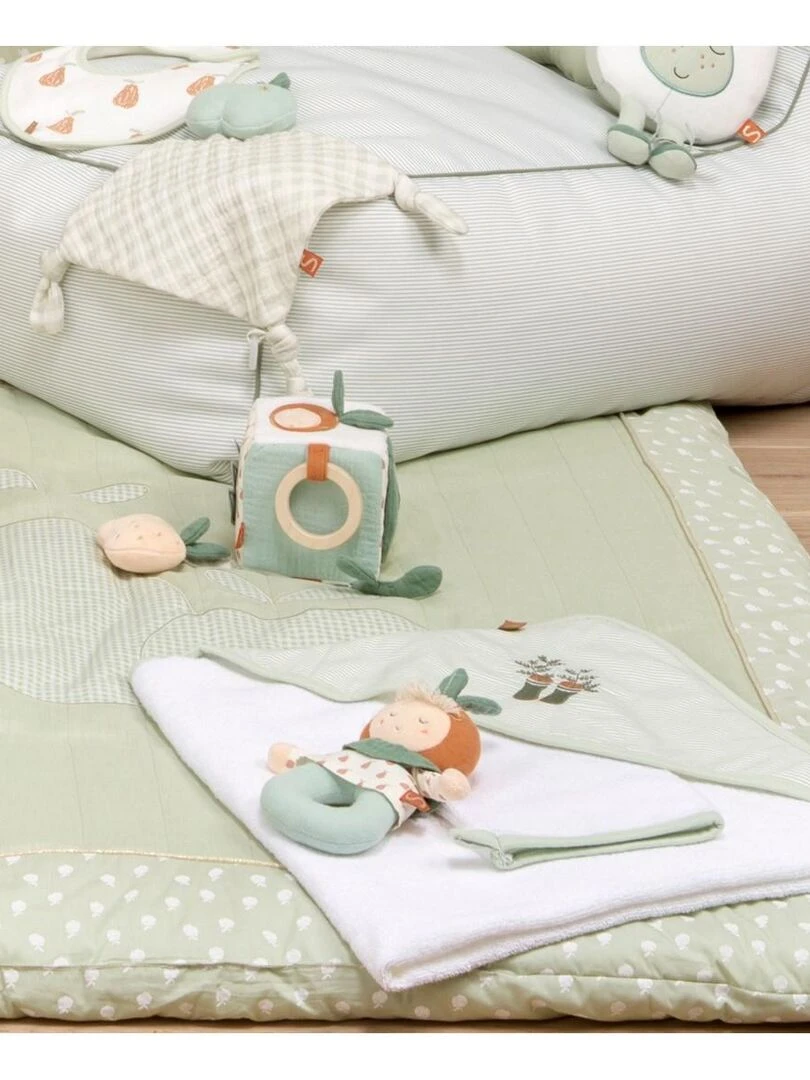 Cape de bain 75x75cm plus gant en coton blanc   SAUTHON   Blanc